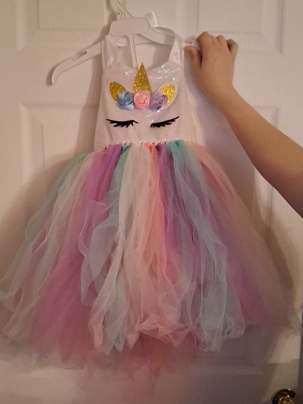 Unbranded Girls' Pastel Unicorn Tulle Costume Dress
